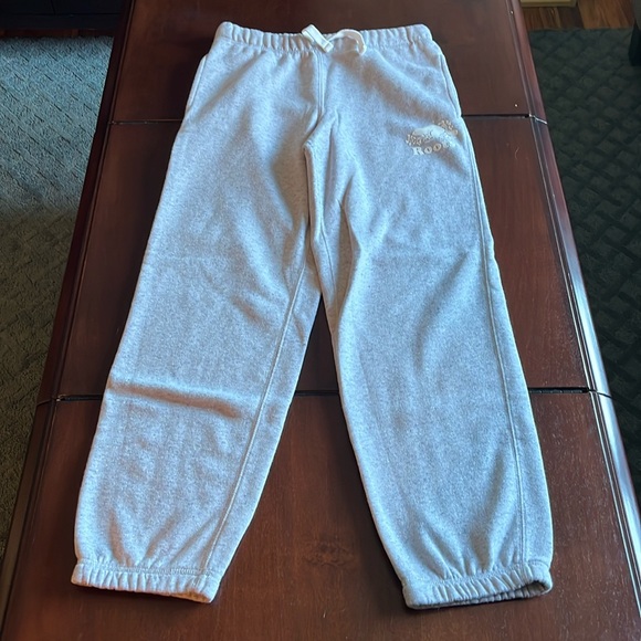 Girls Roots sparkly grey sweatpants size 14 - Picture 1 of 5